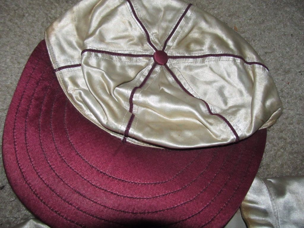 Camp Hunter Liggett - 1940s Satin ball cap made by Spalding.