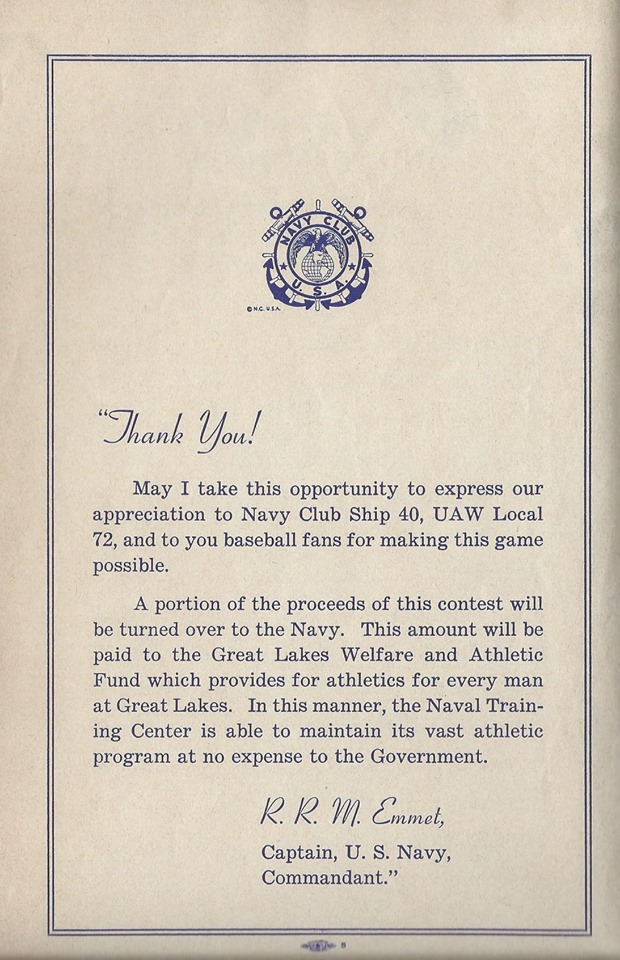 1943 Great Lakes vs Lambert Naval Air Station – Chevrons and Diamonds