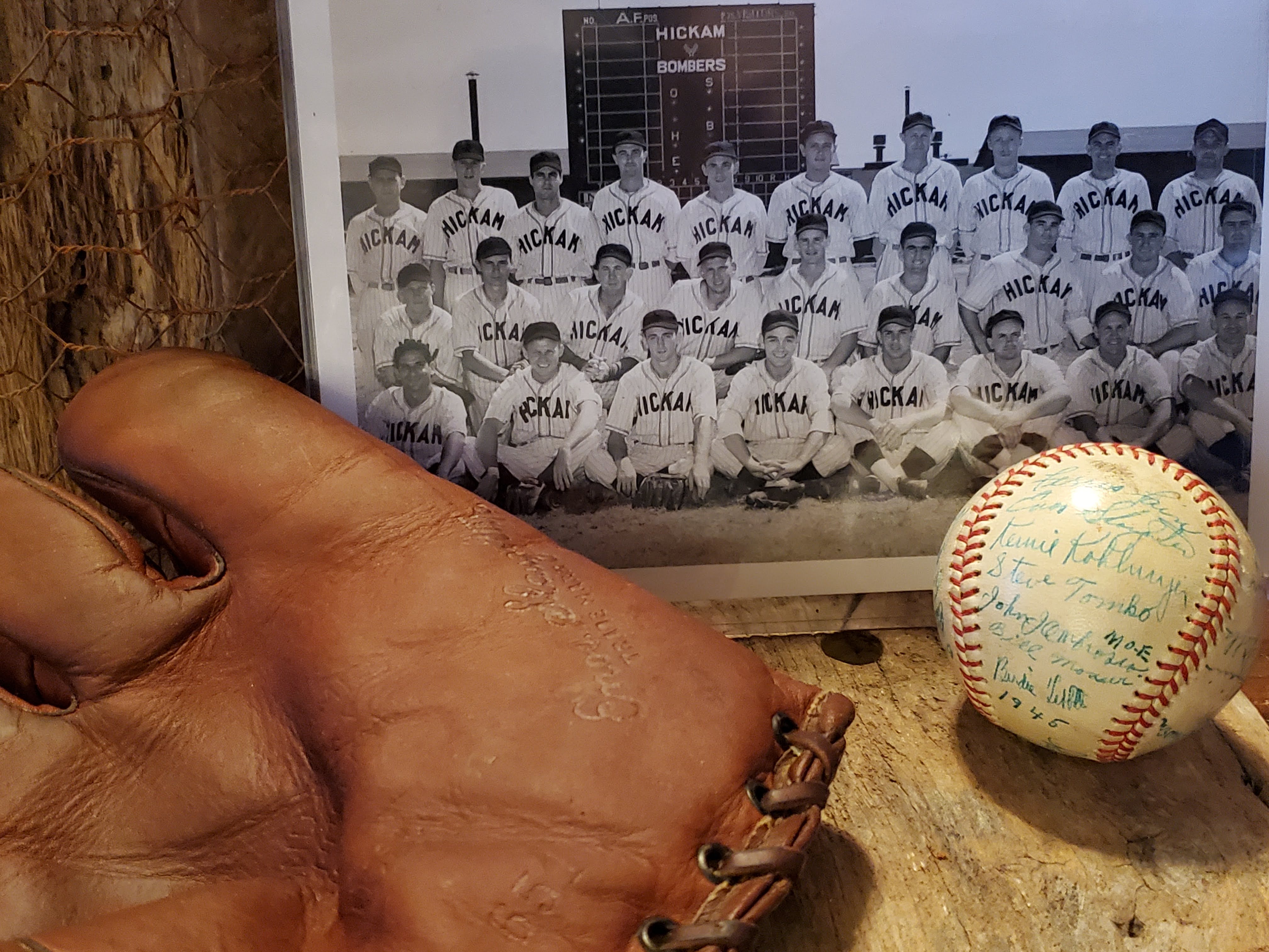 Photo Bombers: Paired Hickam Team Photo and Signed Ball